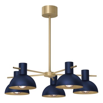 Pendelkrona ESTATE MINI 5xE27/15W/230V blå