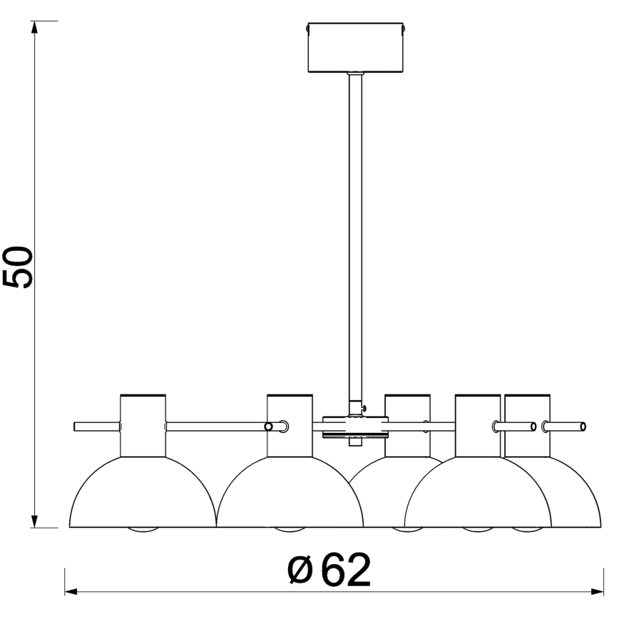 Pendelkrona ESTATE MINI 5xE27/15W/230V blå