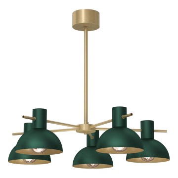 Pendelkrona ESTATE MINI 5xE27/15W/230V grön