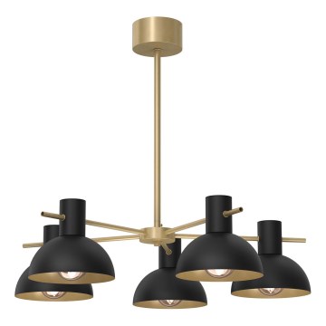 Pendelkrona ESTATE MINI 5xE27/15W/230V svart