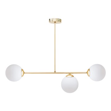 Pendelkrona FIRA 3xE27/60W/230V guld