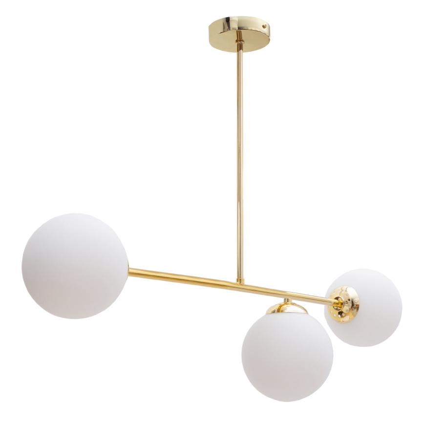 Pendelkrona FIRA 3xE27/60W/230V guld