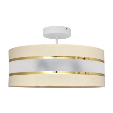 Pendelkrona HELEN 3xE27/15W/230V beige/gyllene