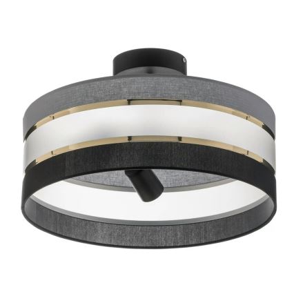 Pendelkrona HELEN 3xE27/15W/230V svart/grå/gyllene