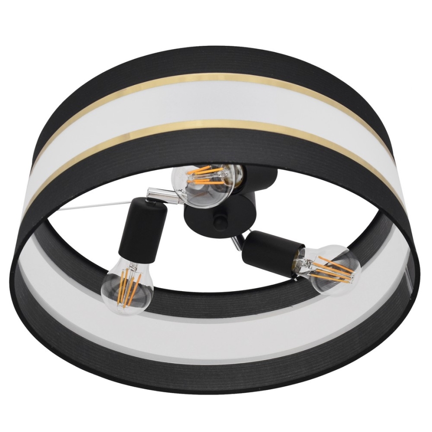 Pendelkrona HELEN 3xE27/15W/230V svart/gyllene