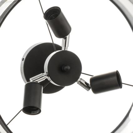 Pendelkrona HELEN 3xE27/15W/230V svart/gyllene