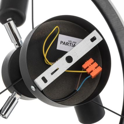 Pendelkrona HELEN 3xE27/15W/230V svart/skinande krom