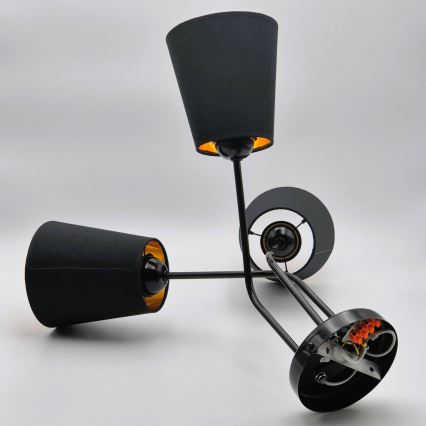 Pendelkrona IRMA 3xE27/15W/230V svart