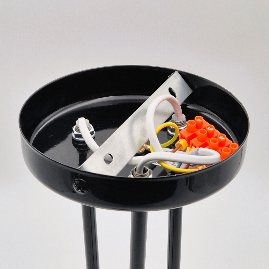 Pendelkrona IRMA 3xE27/15W/230V svart