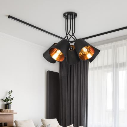 Pendelkrona IRMA 5xE27/60W/230V svart