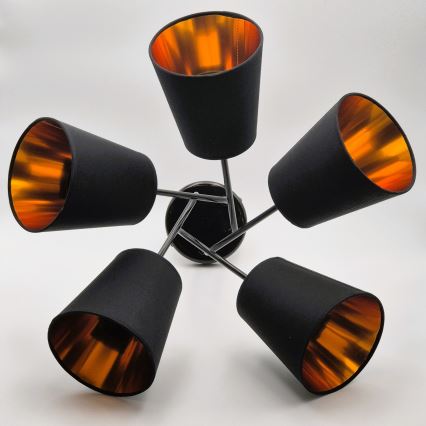 Pendelkrona IRMA 5xE27/60W/230V svart