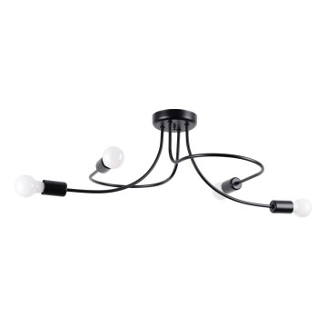 Pendelkrona LEVAR 4xE27/15W/230V svart