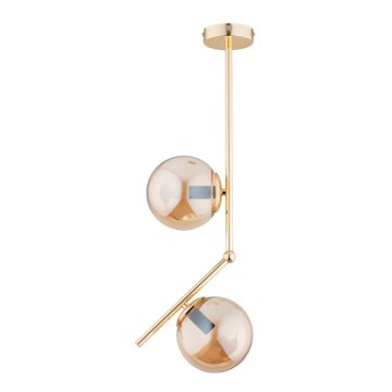 Pendelkrona LIBERTY 2xE14/40W/230V guld/beige