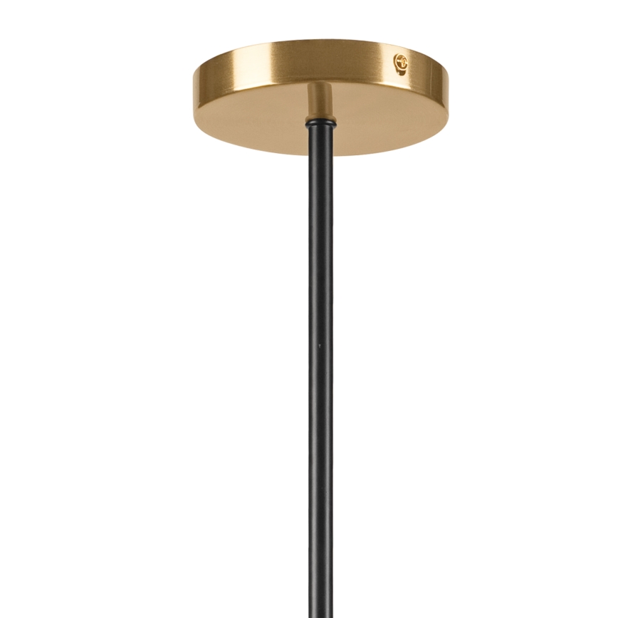 Pendelkrona LILOU 6xE14/5W/230V guld/svart/rökig beige