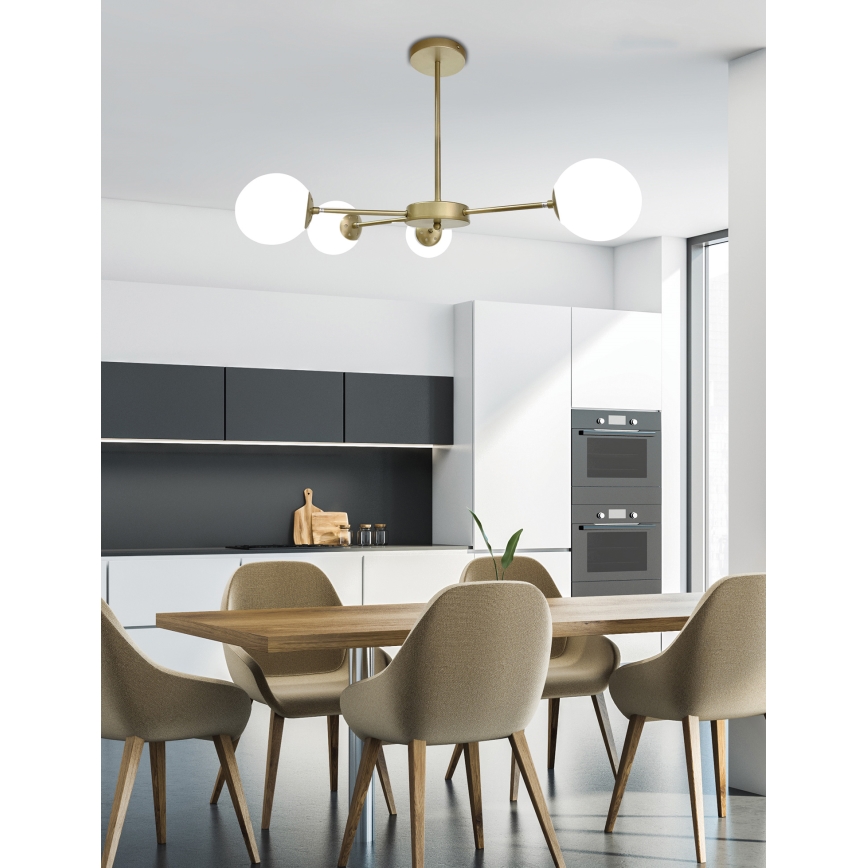 Pendelkrona MATI 4xG9/20W/230V gyllene