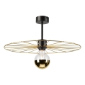 Pendelkrona MONTANA 1xE27/15W/230V diameter 45 cm guld/svart