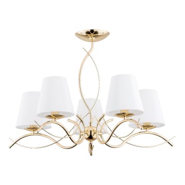 Pendelkrona MONZA 5xE14/10W/230V guld