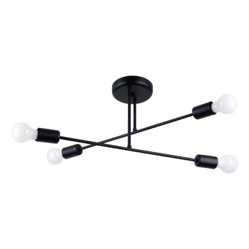 Pendelkrona NORAH 4xE27/15W/230V svart