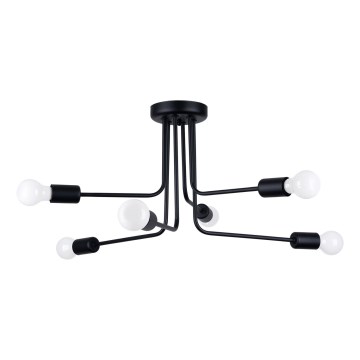 Pendelkrona NORAH 6xE27/15W/230V svart