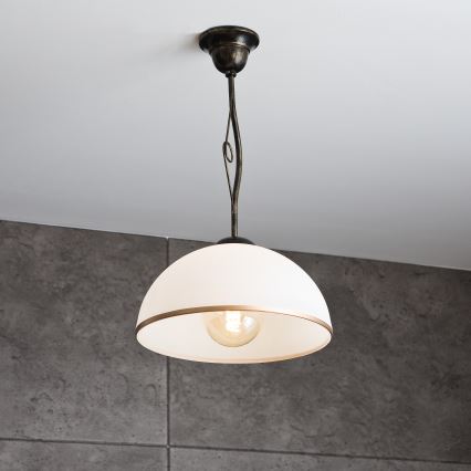 Pendelkrona RETRO 1xE27/60W/230V svart patina