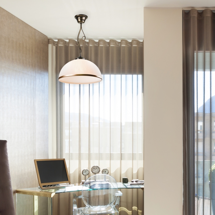 Pendelkrona RETRO 1xE27/60W/230V svart patina