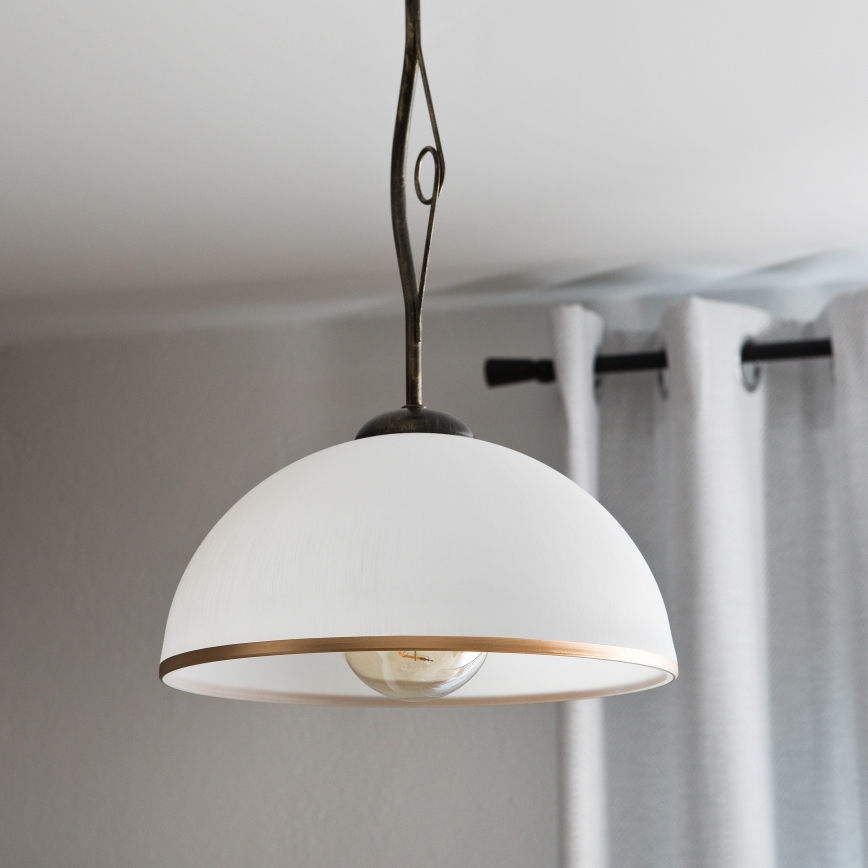 Pendelkrona RETRO 1xE27/60W/230V svart patina