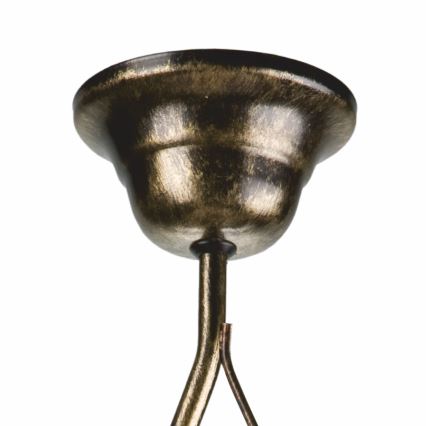 Pendelkrona RETRO 1xE27/60W/230V svart patina