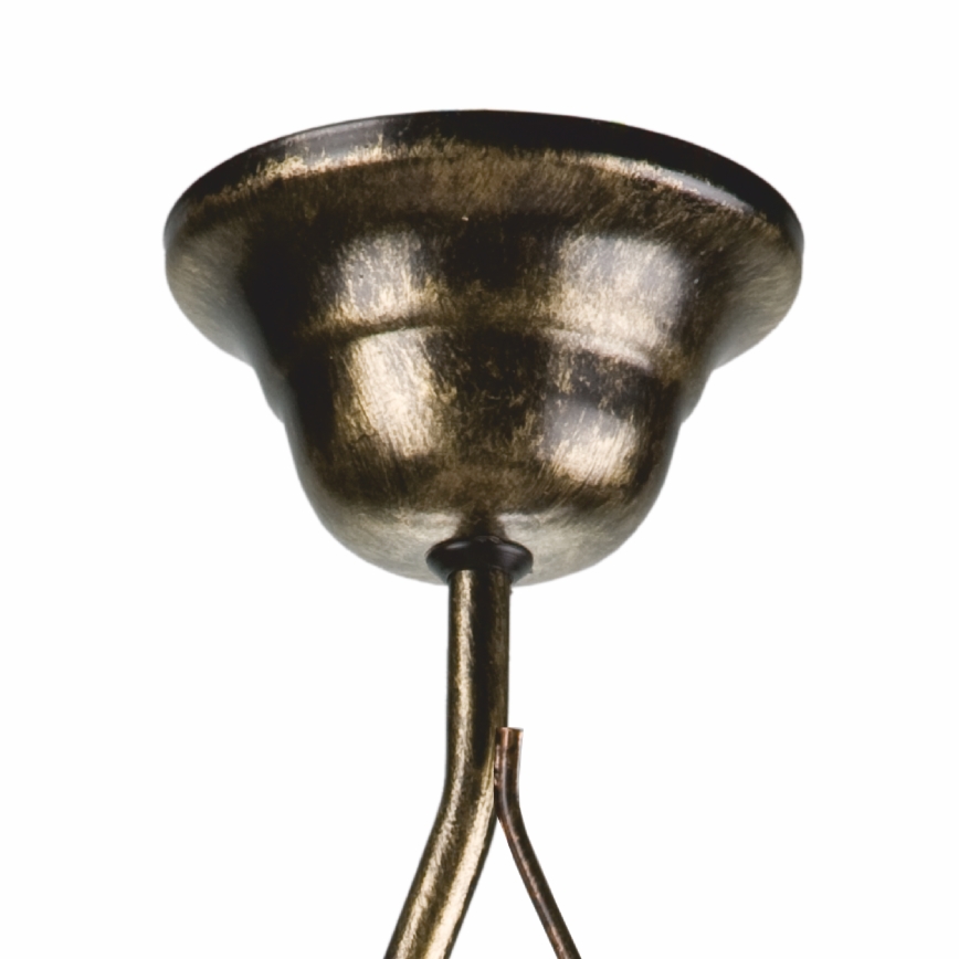 Pendelkrona RETRO 1xE27/60W/230V svart patina