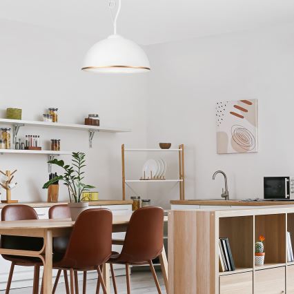 Pendelkrona RETRO II 1xE27/60W/230V vit