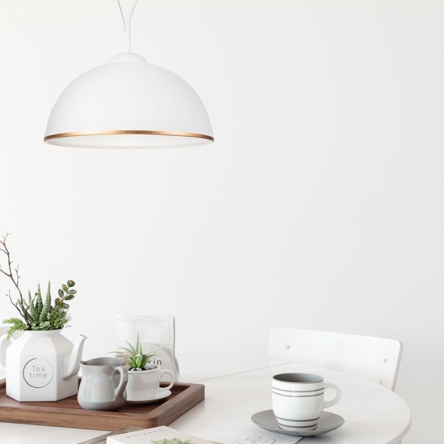 Pendelkrona RETRO II 1xE27/60W/230V vit