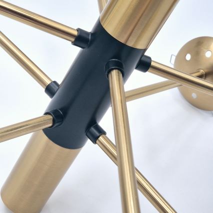 Pendelkrona ROLLO 8xE14/5W/230V guld/rökig beige