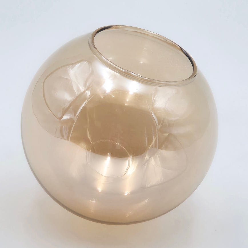 Pendelkrona ROLLO 8xE14/5W/230V guld/rökig beige