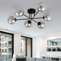 Pendelkrona ROMA 6xE14/10W/230V svart/rökig
