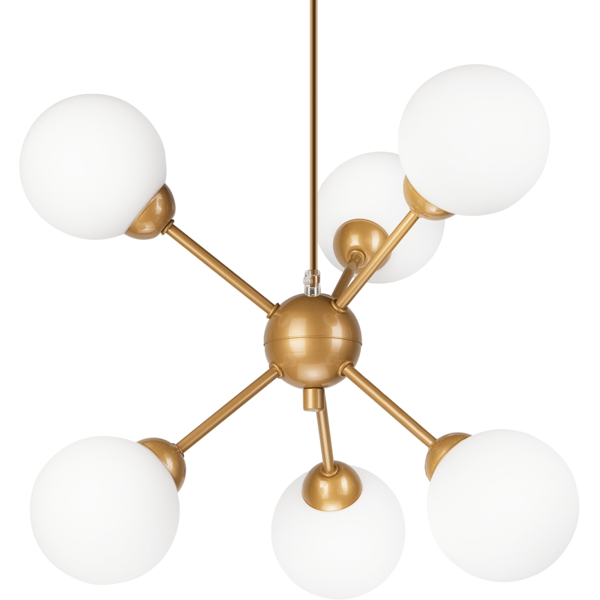 Pendelkrona RUBBY BALL 6xG9/5W/230V guld