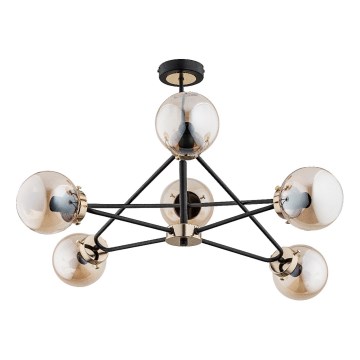 Pendelkrona SAGITO 6xE14/10W/230V guld