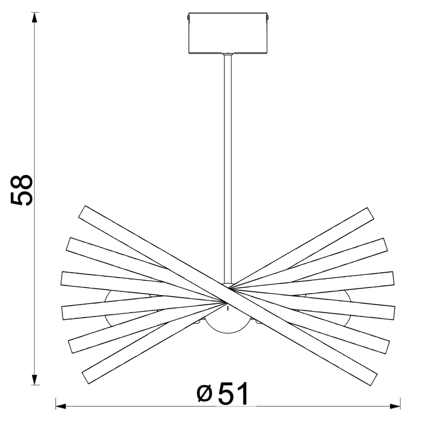 Pendelkrona SPARKLE 4xE27/15W/230V mässing