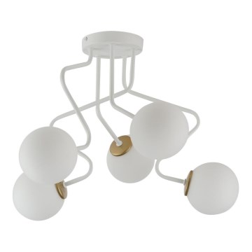 Pendelkrona ZIGZAG 5xG9/12W/230V vit