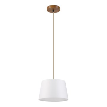 Pendellampa AIDA 1xE27/60W/230V Ø 25 cm ek/brun/vit