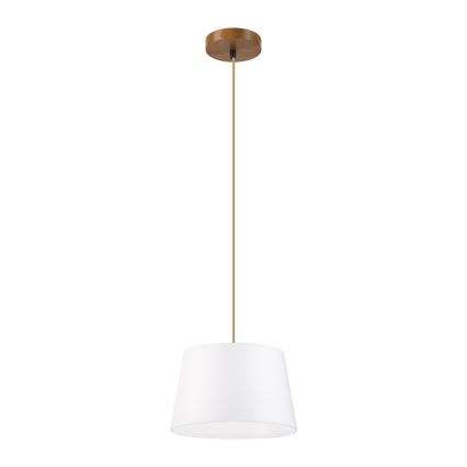 Pendellampa AIDA 1xE27/60W/230V Ø 25 cm ek/brun/vit