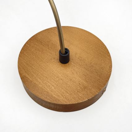 Pendellampa AIDA 1xE27/60W/230V Ø 25 cm ek/brun/vit