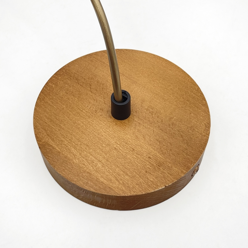 Pendellampa AIDA 1xE27/60W/230V Ø 25 cm ek/brun/vit