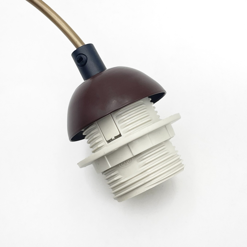 Pendellampa AIDA 1xE27/60W/230V Ø 25 cm ek/brun/vit