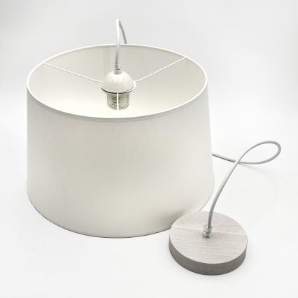 Pendellampa AIDA 1xE27/60W/230V Ø 35 cm ek/vit