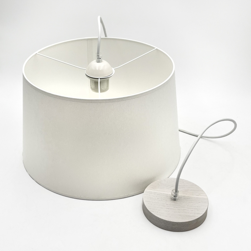 Pendellampa AIDA 1xE27/60W/230V Ø 35 cm ek/vit