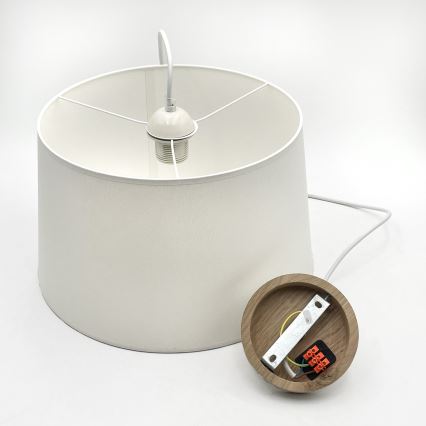 Pendellampa AIDA 1xE27/60W/230V Ø 35 cm ek/vit