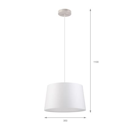 Pendellampa AIDA 1xE27/60W/230V Ø 35 cm ek/vit