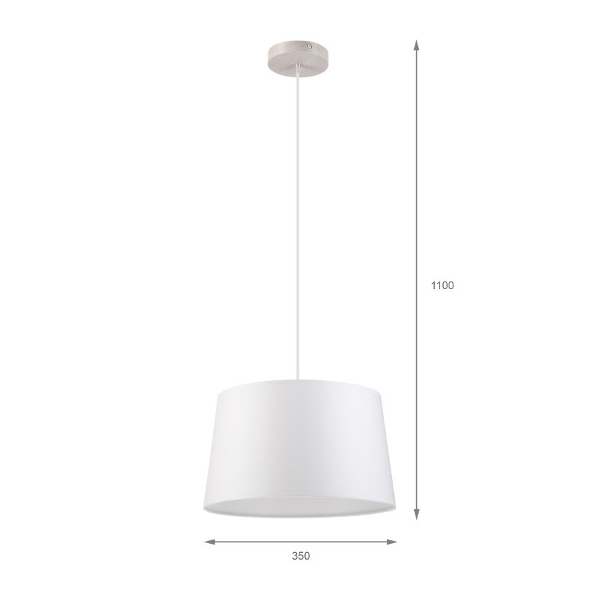Pendellampa AIDA 1xE27/60W/230V Ø 35 cm ek/vit