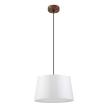 Pendellampa AIDA med kabel 1xE27/60W/230V diam. 35 cm ek/valnöt/vit