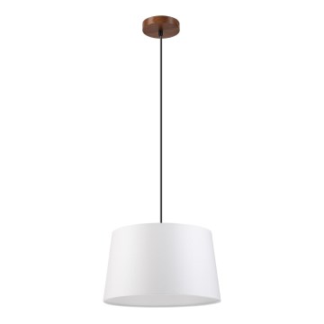 Pendellampa AIDA med kabel 1xE27/60W/230V diam. 35 cm ek/valnöt/vit