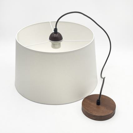 Pendellampa AIDA med kabel 1xE27/60W/230V diam. 35 cm ek/valnöt/vit